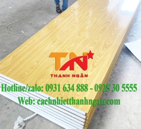Tấm Vách Ngăn Panel Eps Mầu Vân Gỗ Giá Rẻ